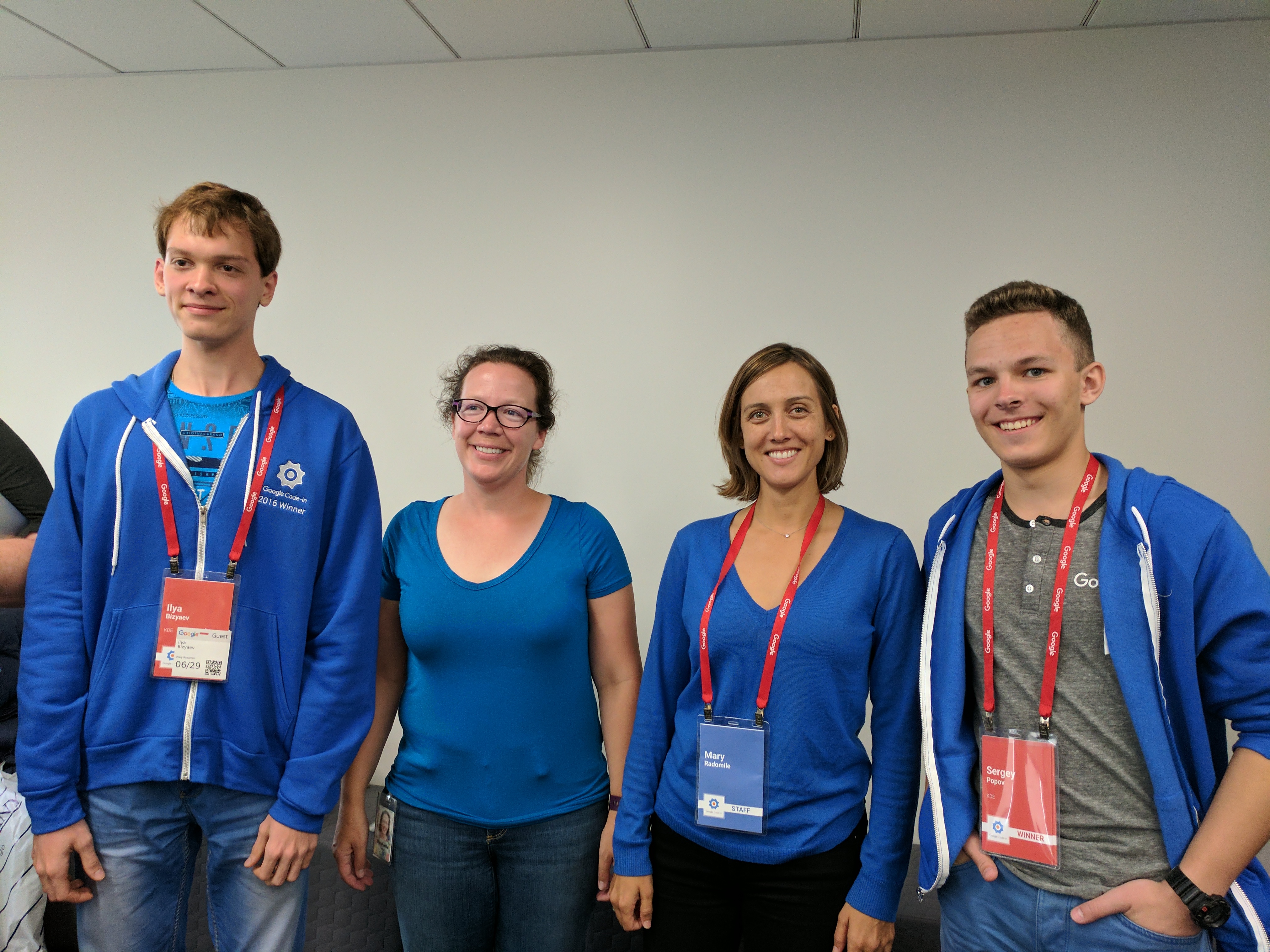 Ilya, Stephanie, Mary and Sergey at Google