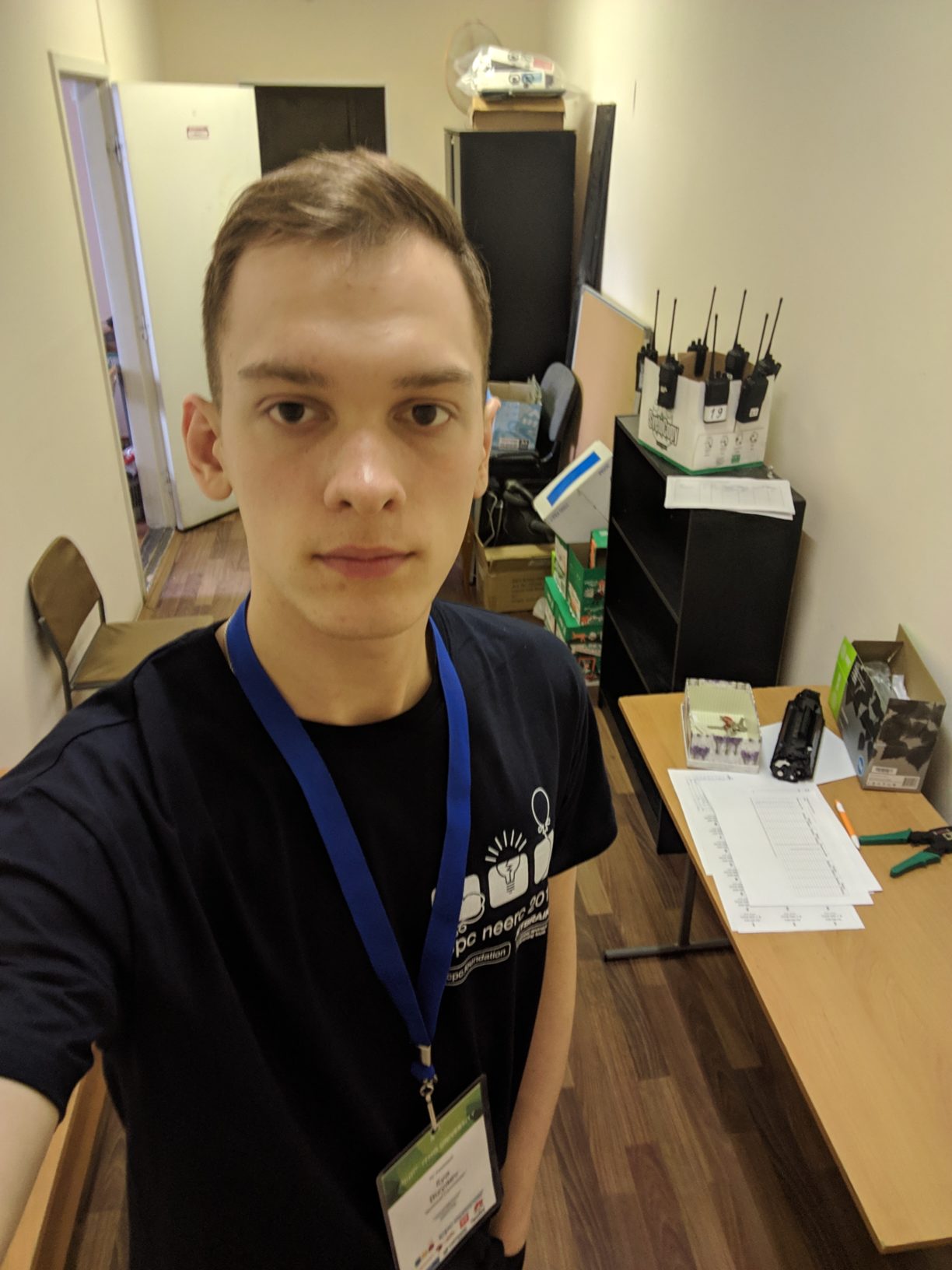 Ilya volunteering at ICPC NEERC